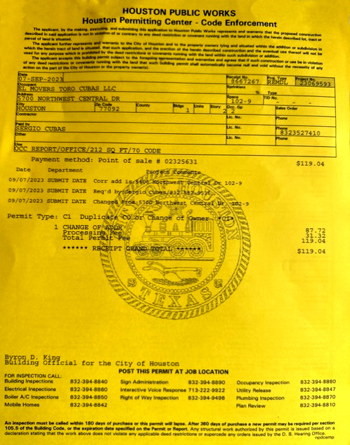 El Movers Toro — Official Certification